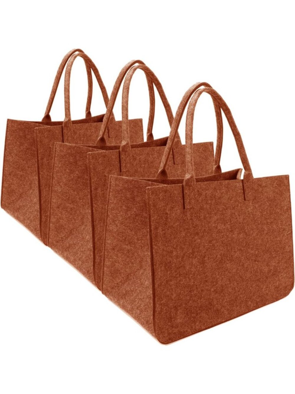 Large Felt Tote Bag 16"x12"x10" | Reusable Grocery & Daily Use Carry Bag